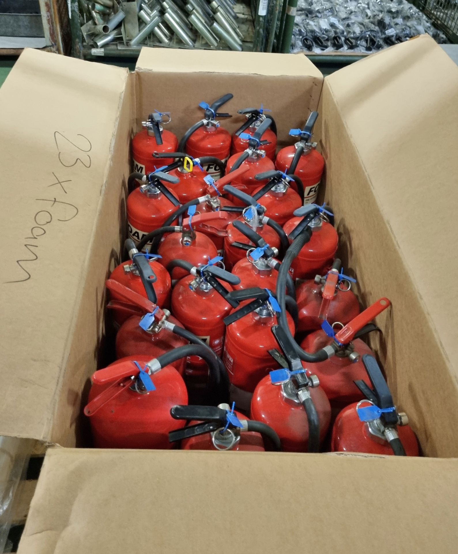 23 x Foam fire extinguishers - beyond expiration date, will need checking and retesting