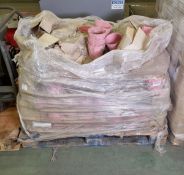 Approximately 280 pink ceramic ribbed plant pots - in original boxes - some may be damaged
