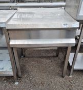 Stainless steel Counter unit - L70 x W74 x H86cm