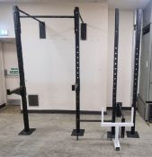 Beaver fit 4-bay wall mounted multifunctional gym rig with attachments - 250 L x 150 W x 250 H cm