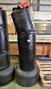 Freestanding, sand-weighted punch bag with gloves - approx.180 cm tall - condition as pictured