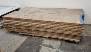 26x Tongue & groove chipboard panels - L240 x W60 x H4cm