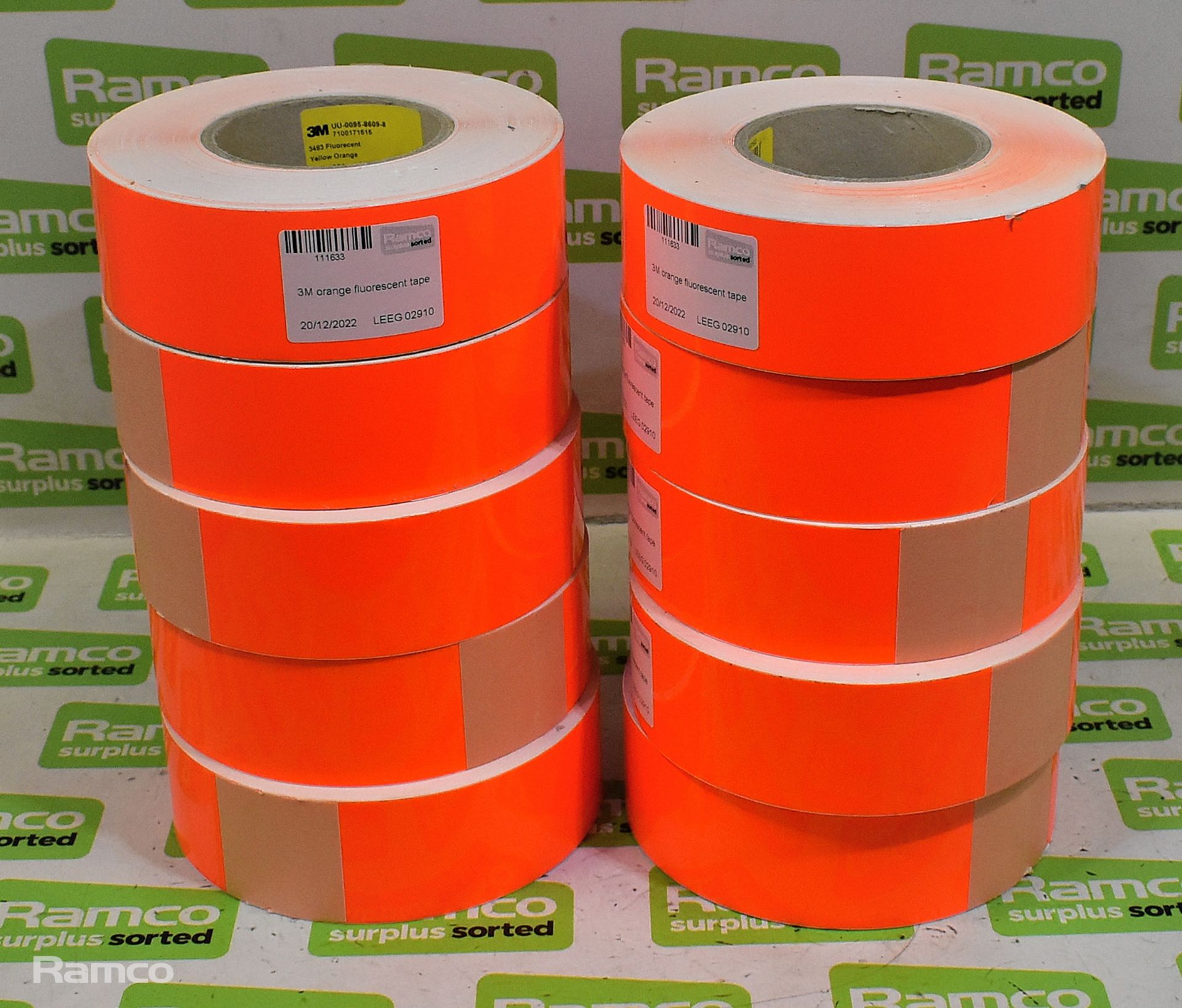 10x rolls of 3M orange fluorescent tape