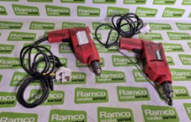 2x Wolf 2121 electric drills 230V