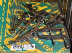 14x Hand tools to include Spring caliper & tool makers clamp