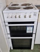 Beko BD533AW electric, 4 plate hob, dual cavity oven