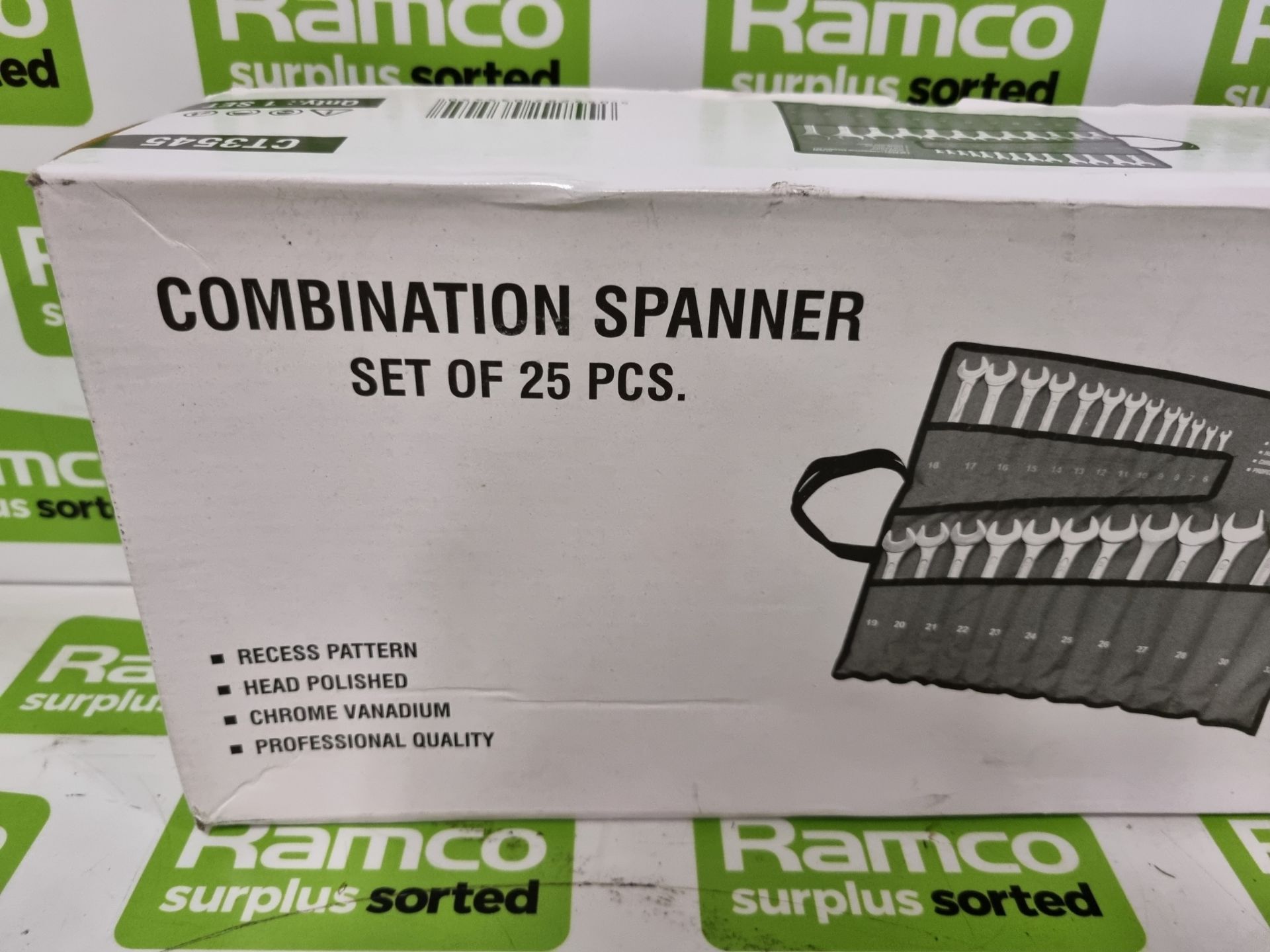 25pc combination spanner set - sizes 19-32mm - Image 2 of 4