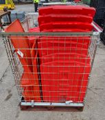 18 x double fire extinguisher stands in wire cage (included)