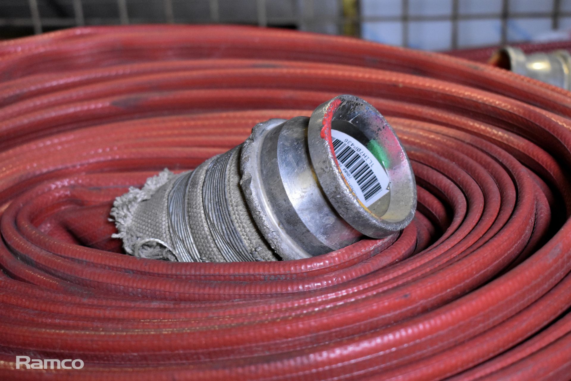 5x Angus Duraline BS 6391 2009 Type 3 31015 Layflat Fire Hoses - approx. 22.5m long, 70mm diameter - Image 3 of 3