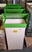 4x Hannay Treecycler waste bins - L 42 x W 22 x H 107cm