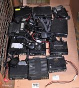 12x VHF Radios (3x Jait, 1x Icom, 4x Kenwood, 1x Motorola, 3x Maxon)