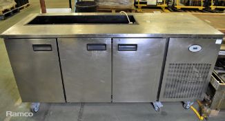 Foster Pro1/3H 3 door refrigerator, 230V 50hz - L 185 x W 70 x H 90cm
