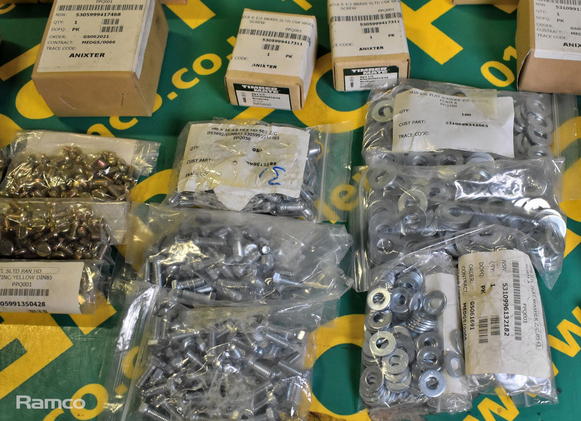 Workshop supplies which include: bolts, screws and washers of multiple sizes - Image 4 of 7