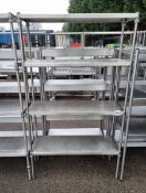 Stainless steel 4 tier shelving - 120x50x150cm