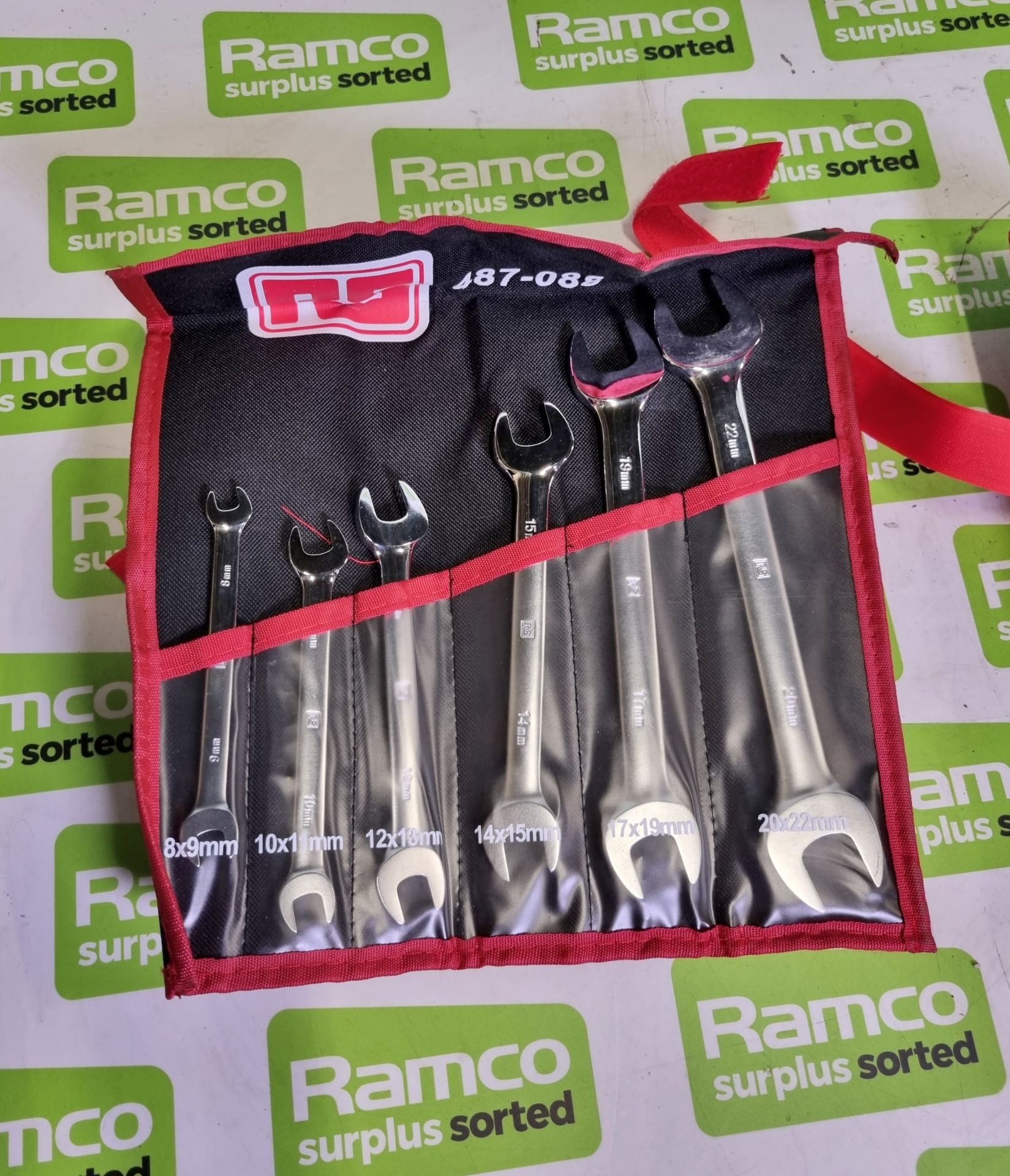 3x RS 487-088 chrome vandenem metric combination spanner set (6pc per set - Image 2 of 5