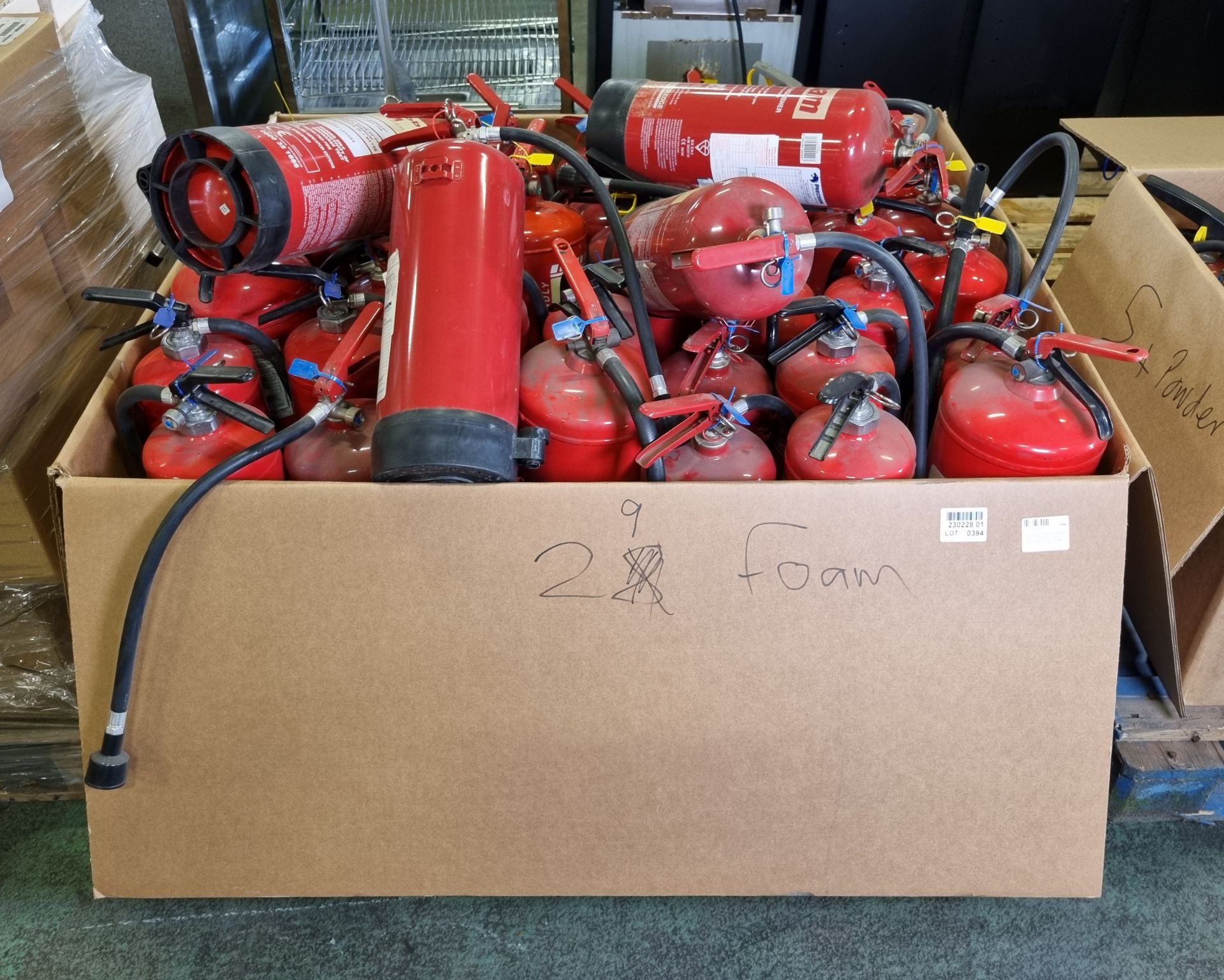 29 x Foam fire extinguishers - beyond expiration date, will need checking and retesting