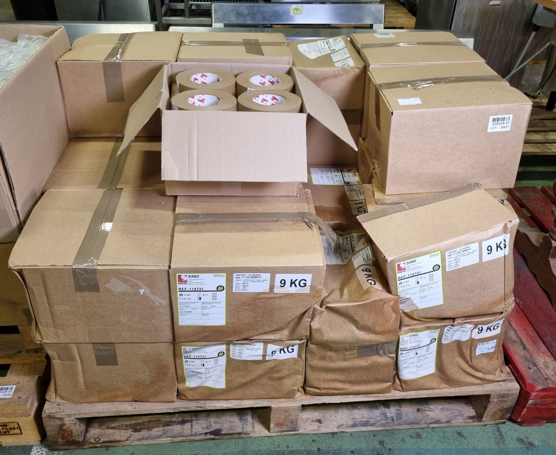 27x boxes of Scapa Buff tan linen tape - 16 per box - Image 2 of 4