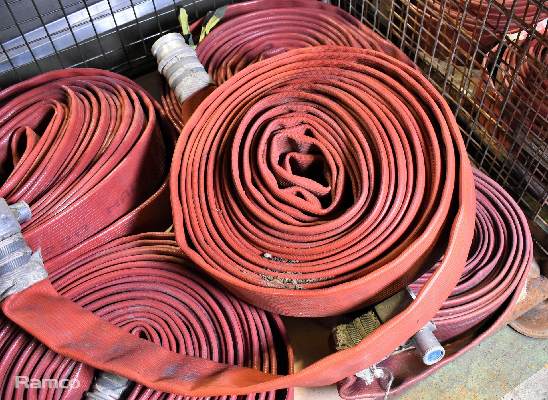 5x Angus Duraline BS 6391 2009 Type 3 31015 Layflat Fire Hoses - approx. 22.5m long, 70mm diameter - Image 2 of 4