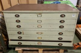 Vintage map chest from East Lindsey council- 150 x 90 x 90cm