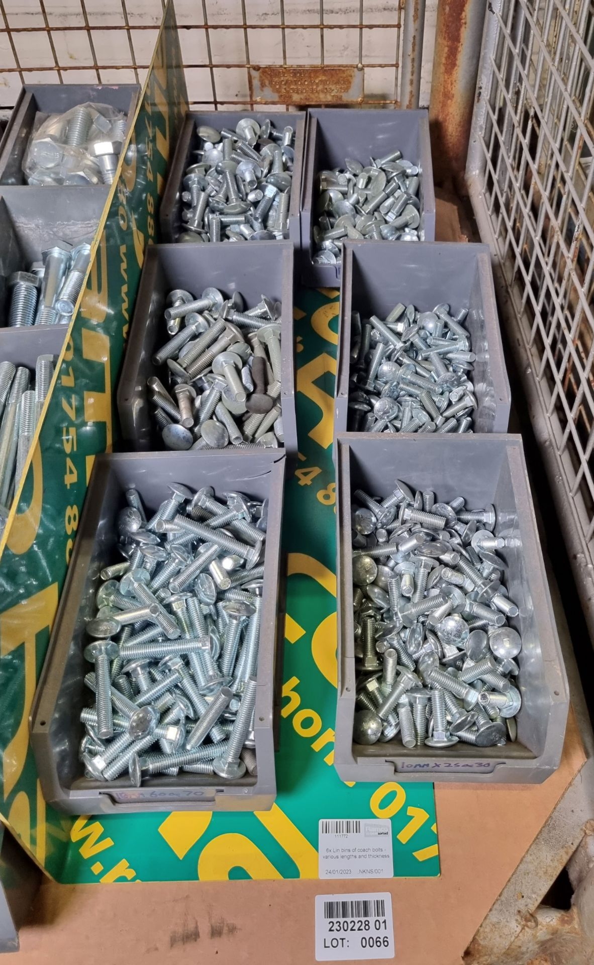 Coach bolts - various lengths and thickness