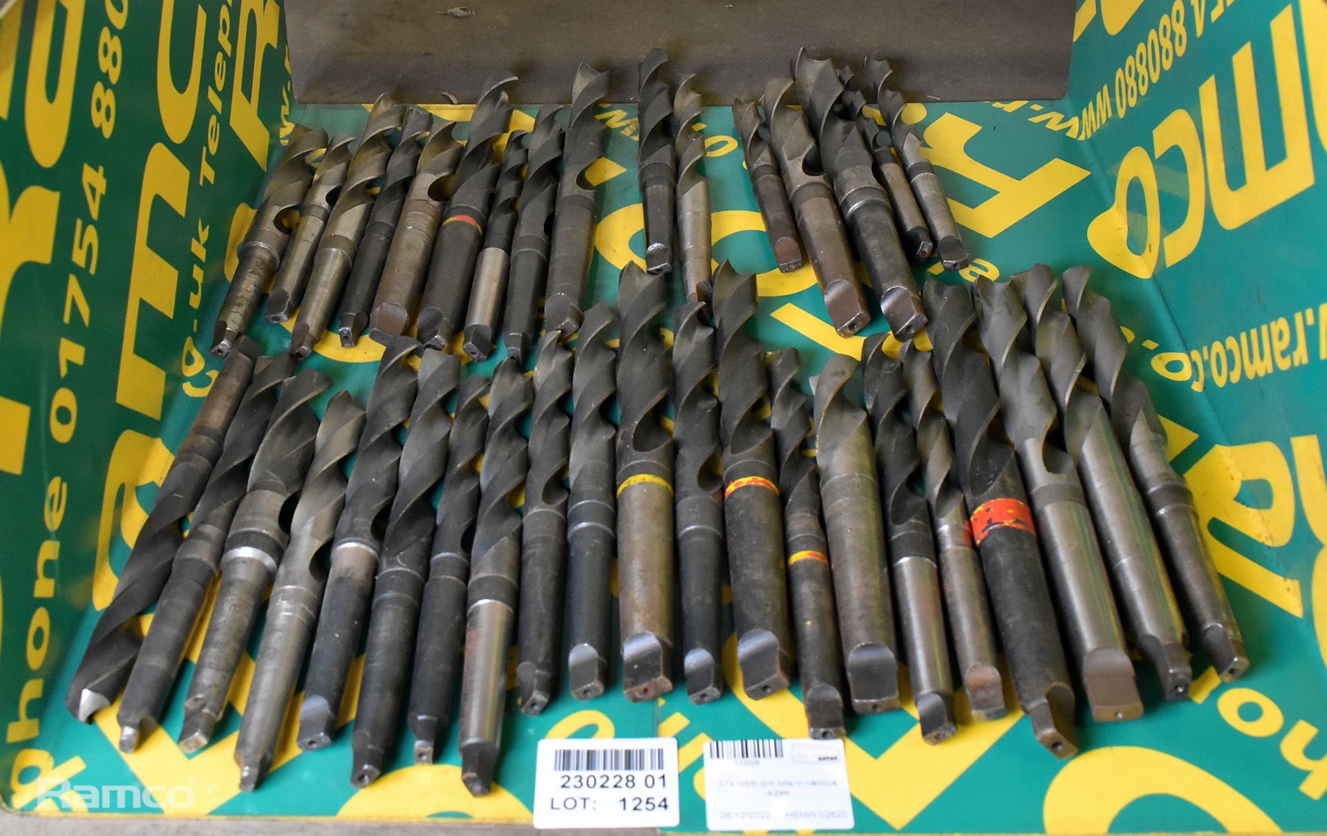 37x HSS drill bits in various sizes