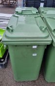 Kilko green plastic wheelie bin - dimensions: 85x60x110cm, Kilko green plastic wheelie bin