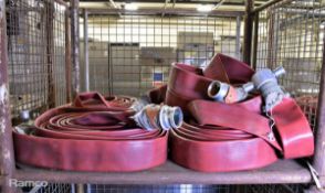 5x Angus Duraline BS 6391 2009 Type 3 31015 Layflat Fire Hoses - approx. 22.5m long, 70mm diameter