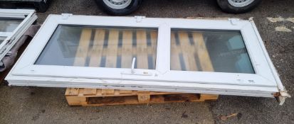 PVC white double glazed door - frame size 91.6W x 210H x 7.5D cm