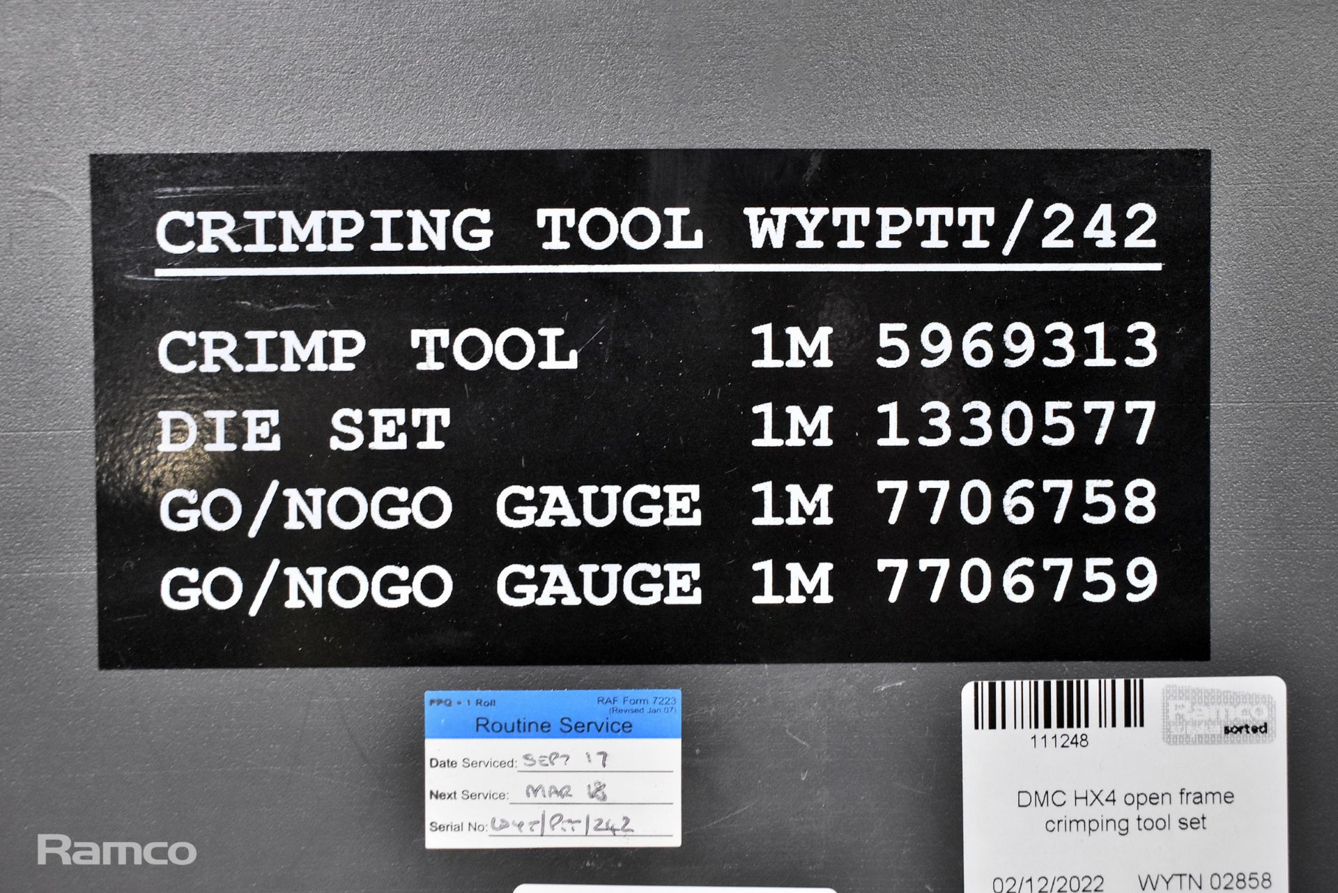 DMC HX4 open frame crimping tool set - Image 5 of 6