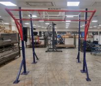 Beaver fit 4-post free standing multifunctional gym rig with pull-up attachment
