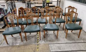 14x 1970 -1980's vintage wooden chairs