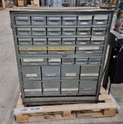 Metal storage cabinet - L92 x W32 x H106cm