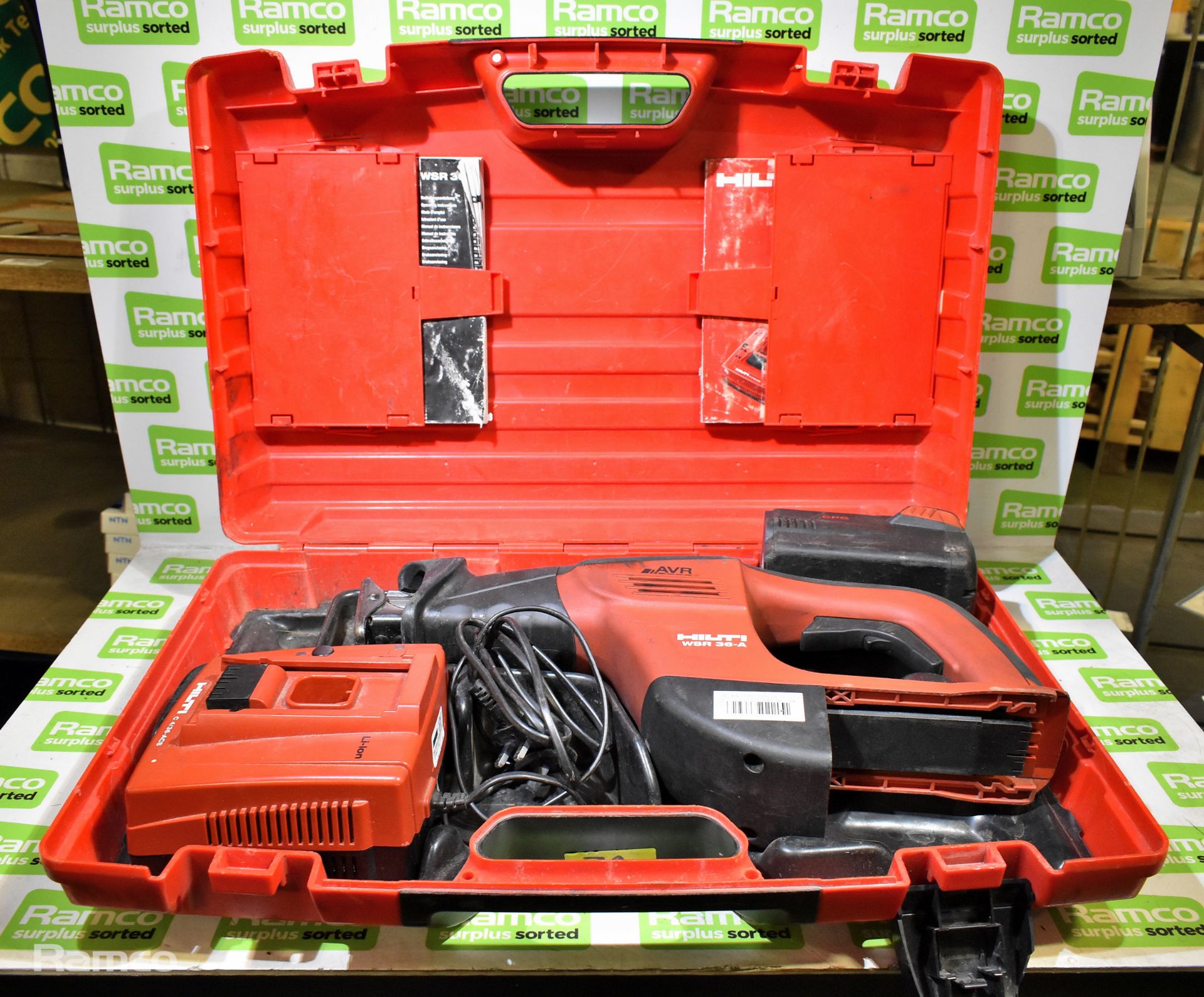 HILTI WSR 36-A heavy duty reciprocating saw in hard carry case