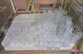 Glass juice jugs - multiple sizes and capacities, Drinking glasses of multiple types