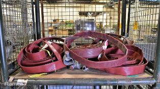 5x Layflat Fire Hoses - approx. 25m long, 45mm diameter