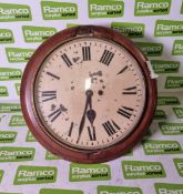 Wooden framed Vintage Clock from East Lindsey council chambers- L40 x W40 x H16cm