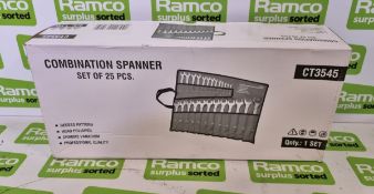 25pc combination spanner set - sizes 19-32mm