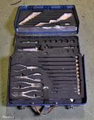 Blue fibreglass tool case
