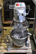 Metcalfe 200-B Planetary mixer, 230V 50Hz - L 40 x W 50 x H 87cm - dough hook, whisk beater, bowl