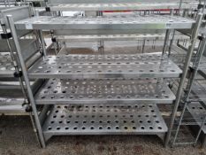 Stainless steel 4 tier shelving - 150x60x150cm