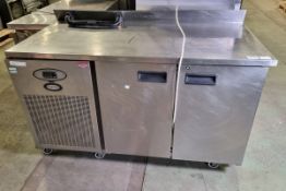 Foster PRO 1/2H-A stainless steel 2 door counter fridge