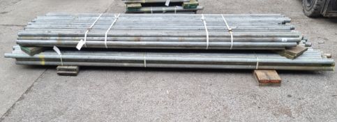 100x Scaffold poles approximately 10 Foot in length