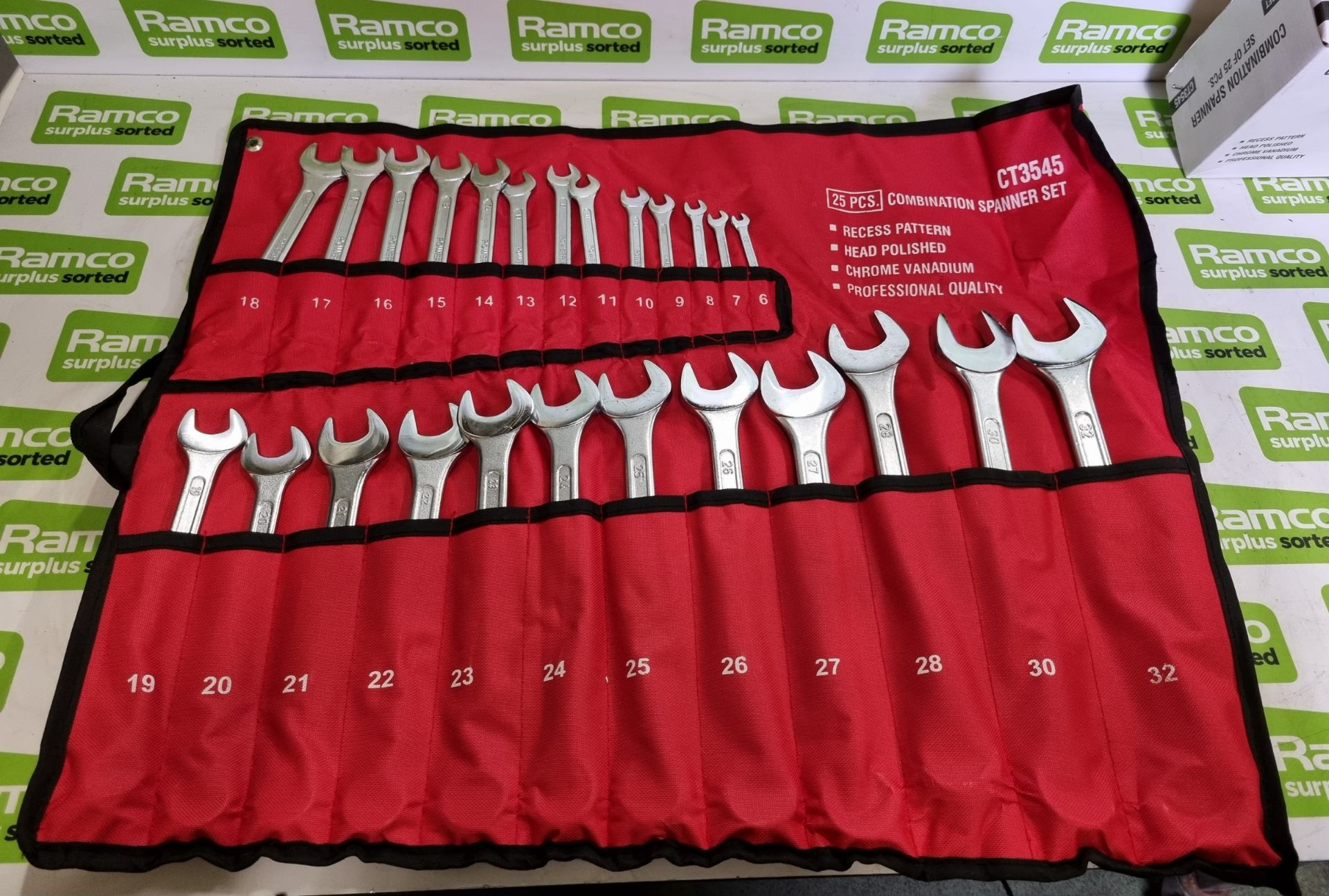 25pc combination spanner set - sizes 19-32mm - Image 3 of 3