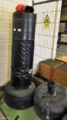 Freestanding, sand-weighted punch bag with gloves & spare base - approx.180 cm tall