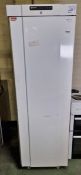Gram K410 LG C 6W 346 ltr upright, single door, compact, white, commercial fridge - no shelves
