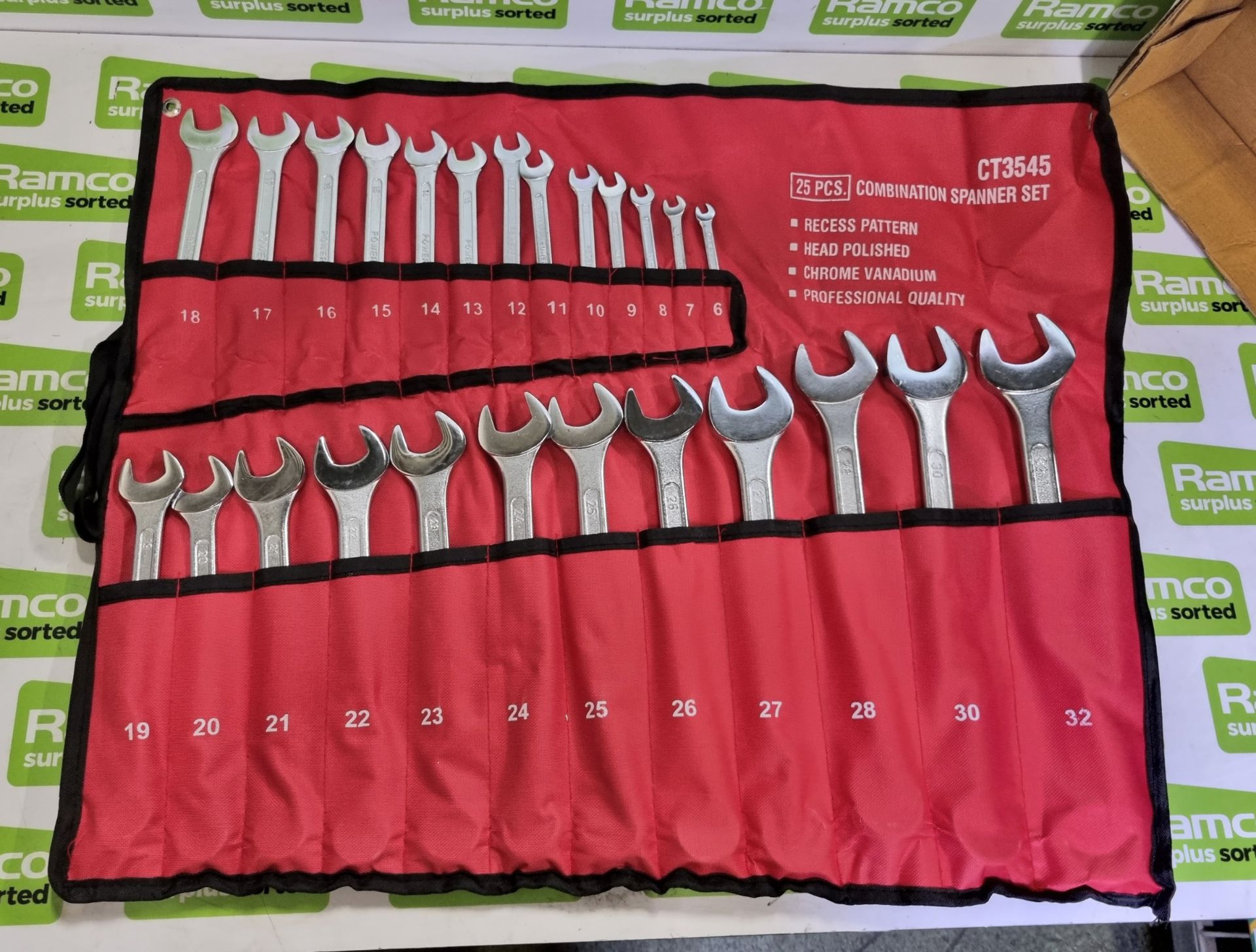 25pc combination spanner set - sizes 19-32mm - Image 4 of 4