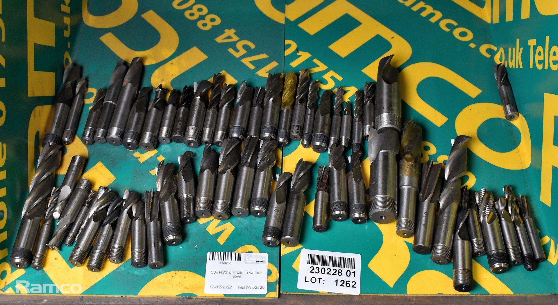 56x HSS drill bits in various sizes