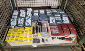 Workshop equipment - abrasive belts (multiple sizes), tools, screwdriver bits, fuses