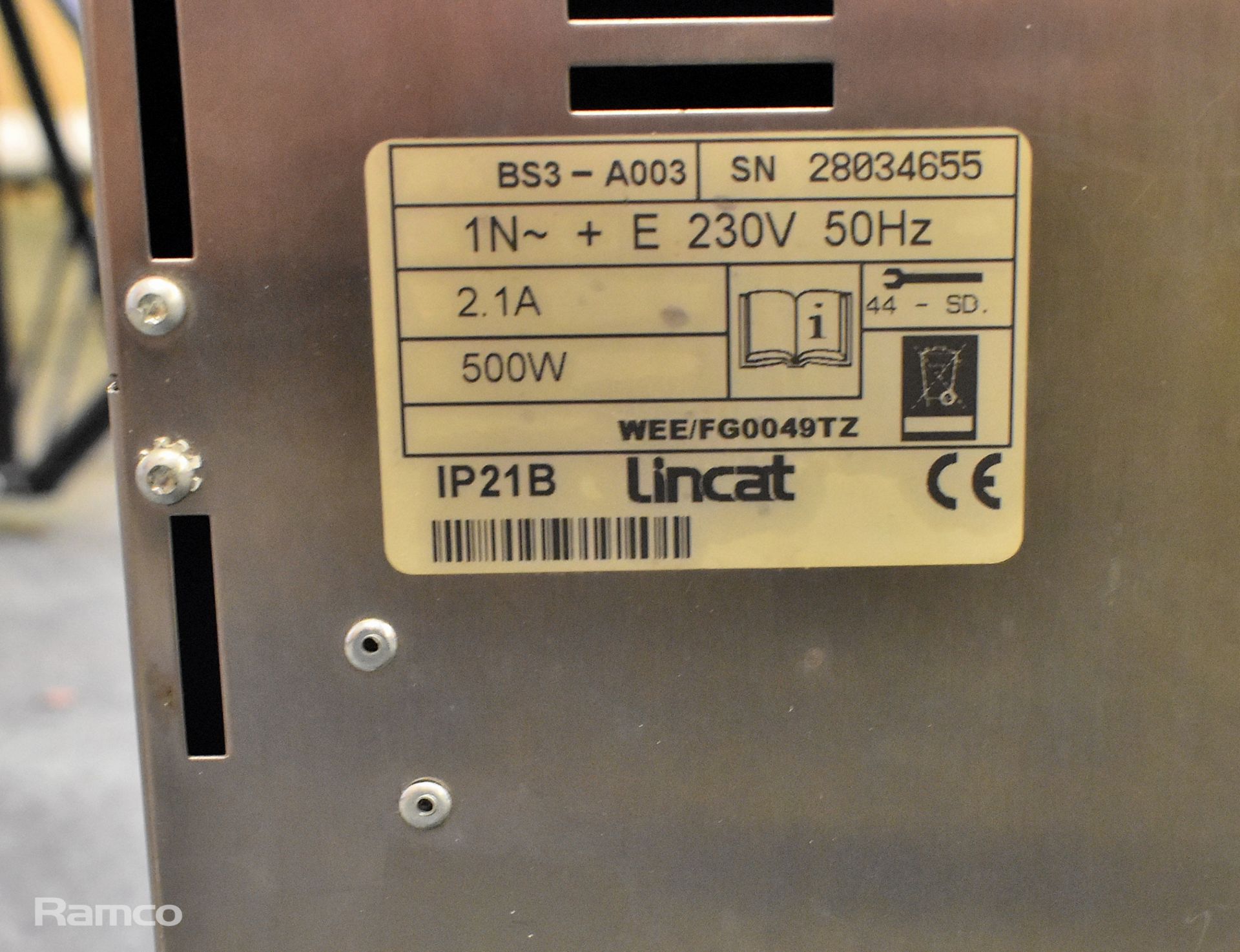 Lincat BS3 Silverlink 600 electric, counter-top, dry heat bain marie with 2 round pots - Image 6 of 6