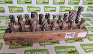 19x HSS drill bits in various sizes